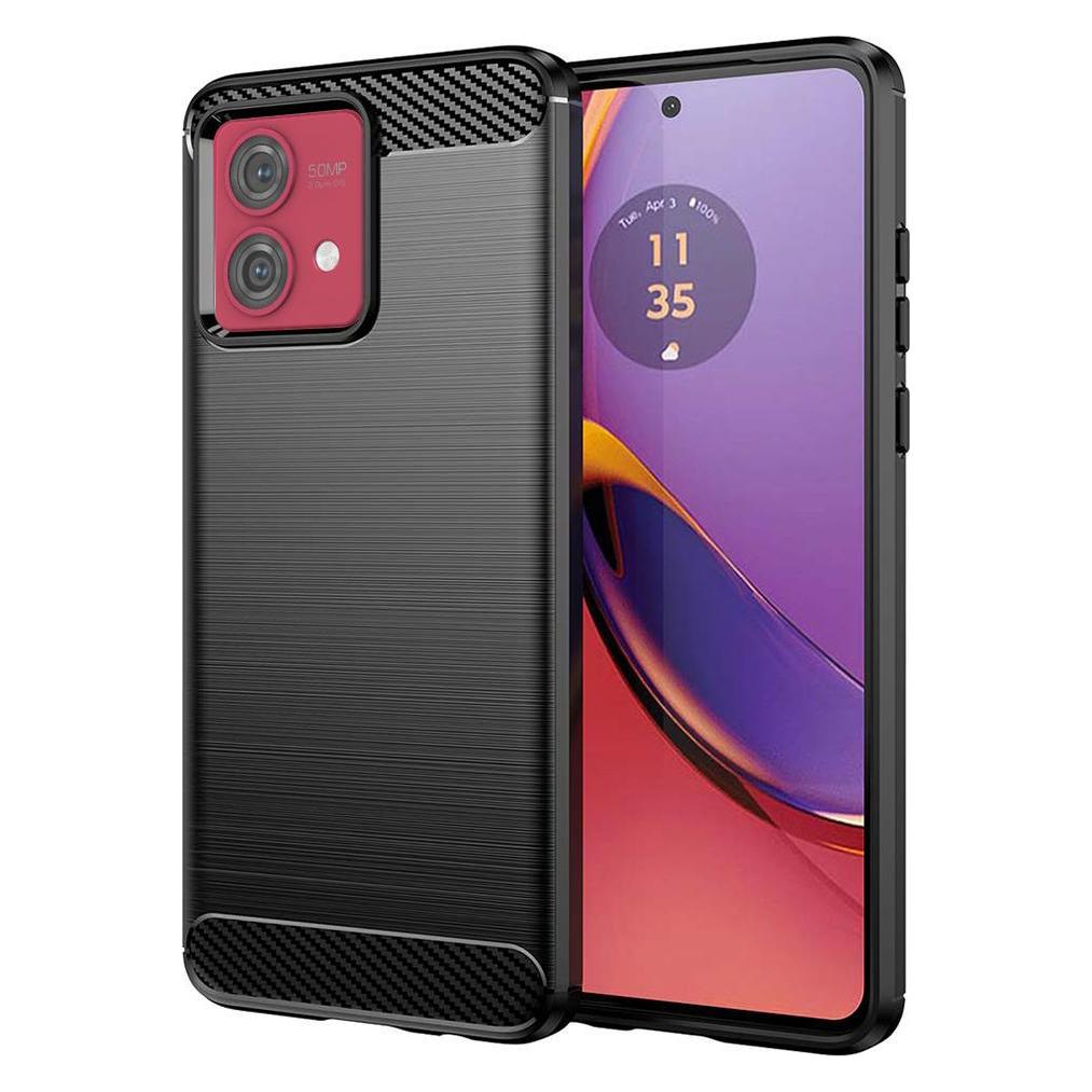 Techsuit - Carbon Silicone - Motorola Moto G84 - Black (Motorola Moto G84) (56343700)
