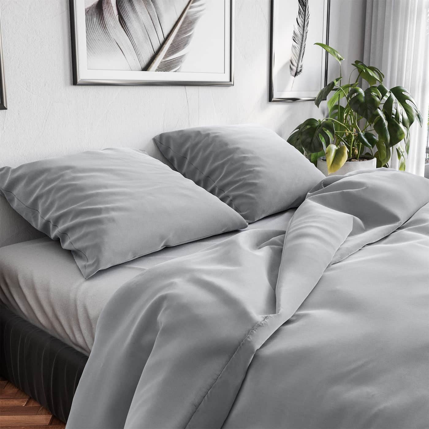 Kissenbezug WOLKENFELD "Renforcé Kissenbezug Baumwolle - Natürlich weiches Schlafgefühl", weiss (hellgrau), B:80cm L:80cm, Renforcé, Obermaterial: 100% Baumwolle, Kissenbezüge, Kissenbezug, Grösse 80x80, 40x80 und 70x90 cm; versteckter Reissverschluss hel