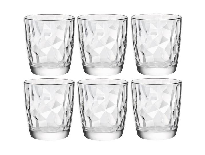 Whiskyglas BORMIOLI ROCCO Whiskyglas Diamond 3 , transparent, H:9,3cm Ø:8,4cm, Glas, Trinkgefässe, Whiskyglas