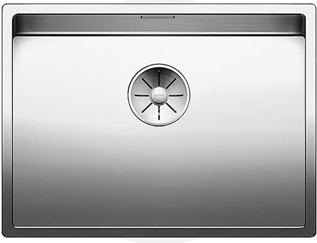 Blanco Claron Single Bowl Undermount Kitchen Sink Brushed Steel 380mm L