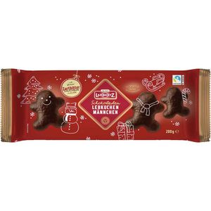 Lambertz Lebkuchen Lebkuchenmännchen Zartbitter, mit Zartbitterschokolade, 200 g