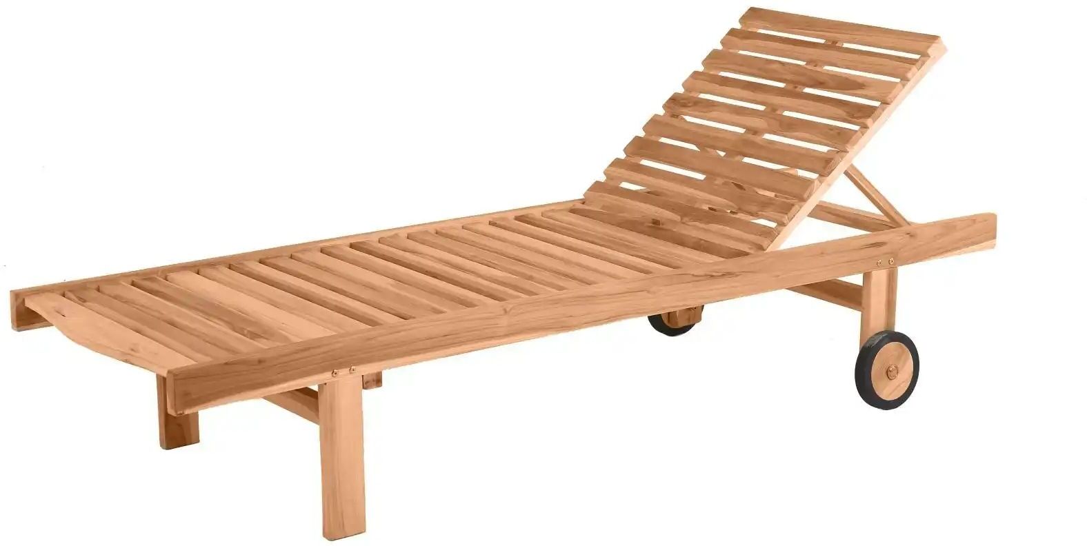 Höffner Gartenliege   ¦ holzfarben ¦ Maße (cm): B: 65 H: 36