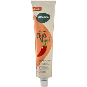 Naturata Mayonnaise vegane Chili Mayo, 52% Fett, demeter, BIO, glutenfrei und ohne Ei, in der Tube, 185 ml