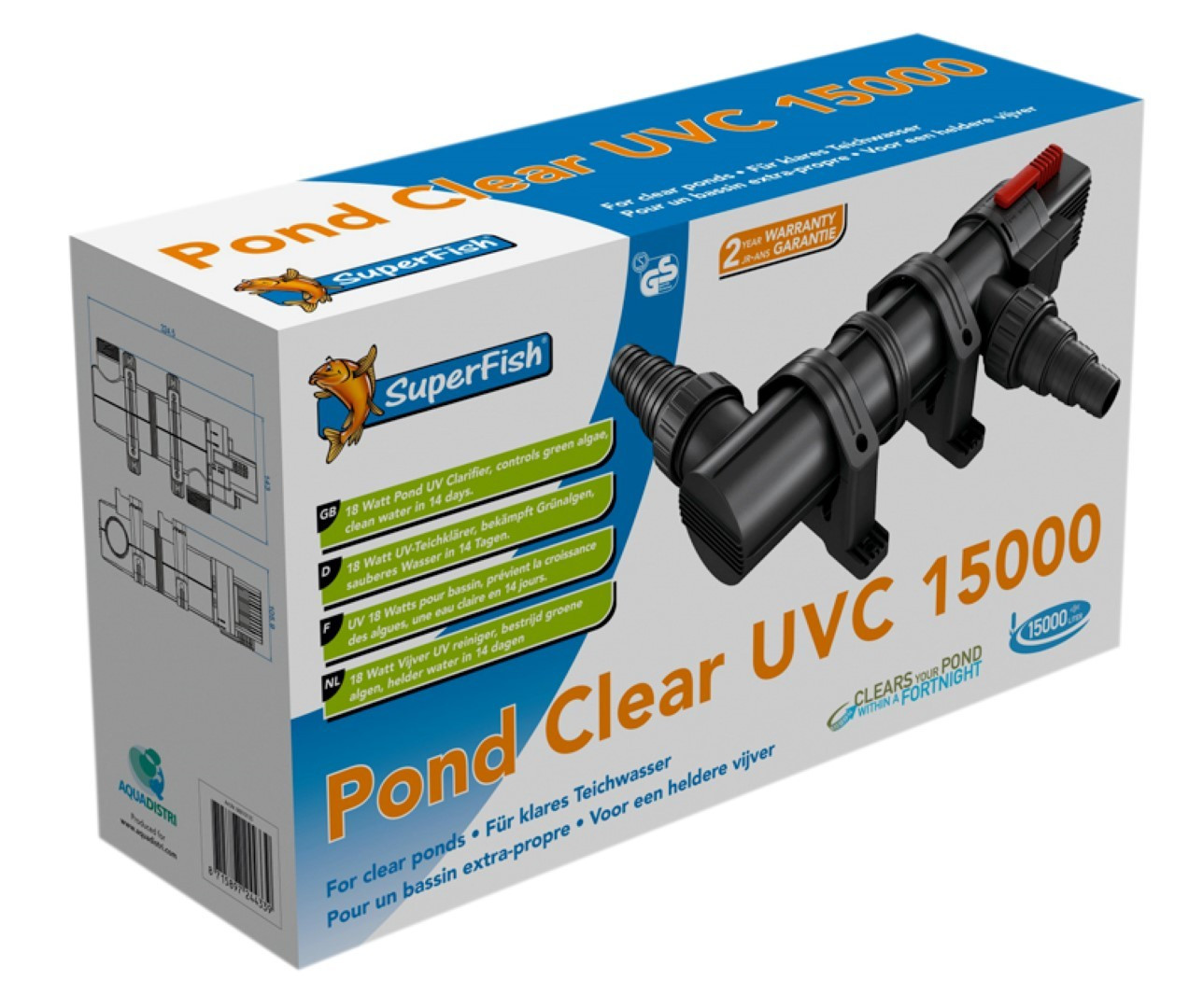 Aquadistri SuperFish Pond Clear UVC 15000