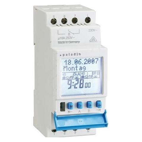 Csdk SL Digital kontaktur astrofunktionmodulbredde 35mm, 1 kanal (16A) 230V 50-60Hz, 10 års reserve (23161)