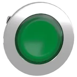 Schneider Electric ZB4FW333 Leuchtdrucktaster, Frontelement, Harmony XB4F, Metall, 30mm, grün, unbeschriftet, tastend, für universelle LED