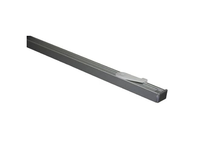GARDINIA Aluminium-Vorhangschienen-Set Lucy, Komplett-Set mit 1-läufiger Schiene, Silber, 160 cm