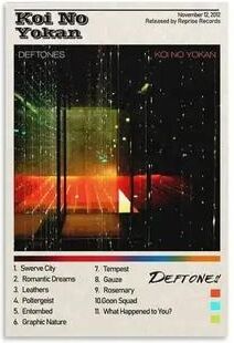 Inspired Finds Deftones Around The Fur Retro Album Canvas Poster For Music Room & Wall Decor 11.81x15.75in No Frame static Romance