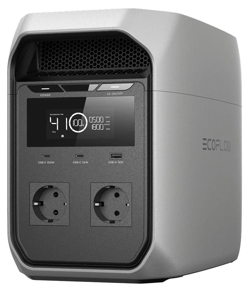 EcoFlow DELTA 3 Classic Draagbaar stroomstation, 1024 Wh, zwart/grijs