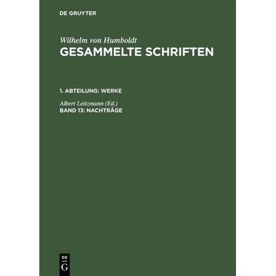Nachträge, Gebundene Ausgabe von , De Gruyter, 978-3-11-019265-0