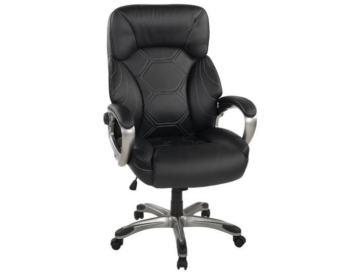 Chefsessel DUO COLLECTION Chefsessel Jesse XXL , schwarz (schwarz, anthrazit, schwarz), B:74cm H:126cm T:72cm, 70% Polyurethane, 25% Polyester, 5% sonstige Fasern, Stühle, Chefsessel, Sitzhöhenverstellung, Wippmechanik, bis 150 kg belastbar