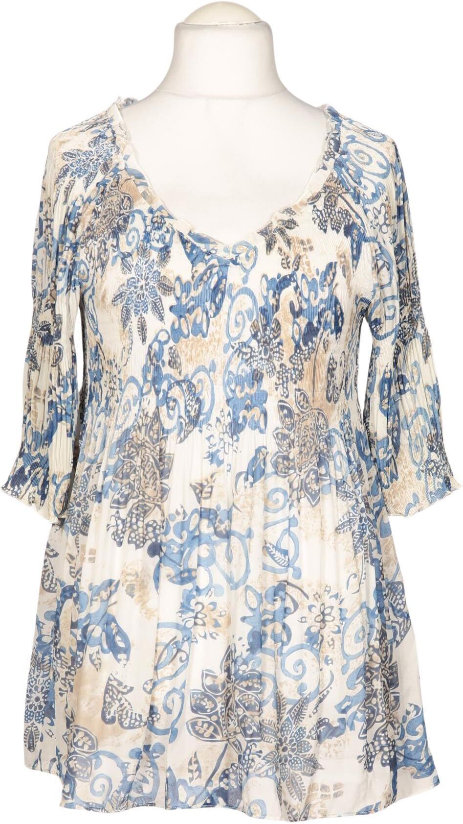 Kriss Trading Sweden Damen Bluse, Mehrfarbig, Gr. L, Synthetik - Second Hand