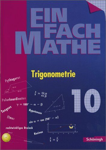 Jürgen Thomann - EinFach Mathe: Trigonometrie: Jahrgangsstufe 10 - Preis vom 30.09.2026 09:01:18 h