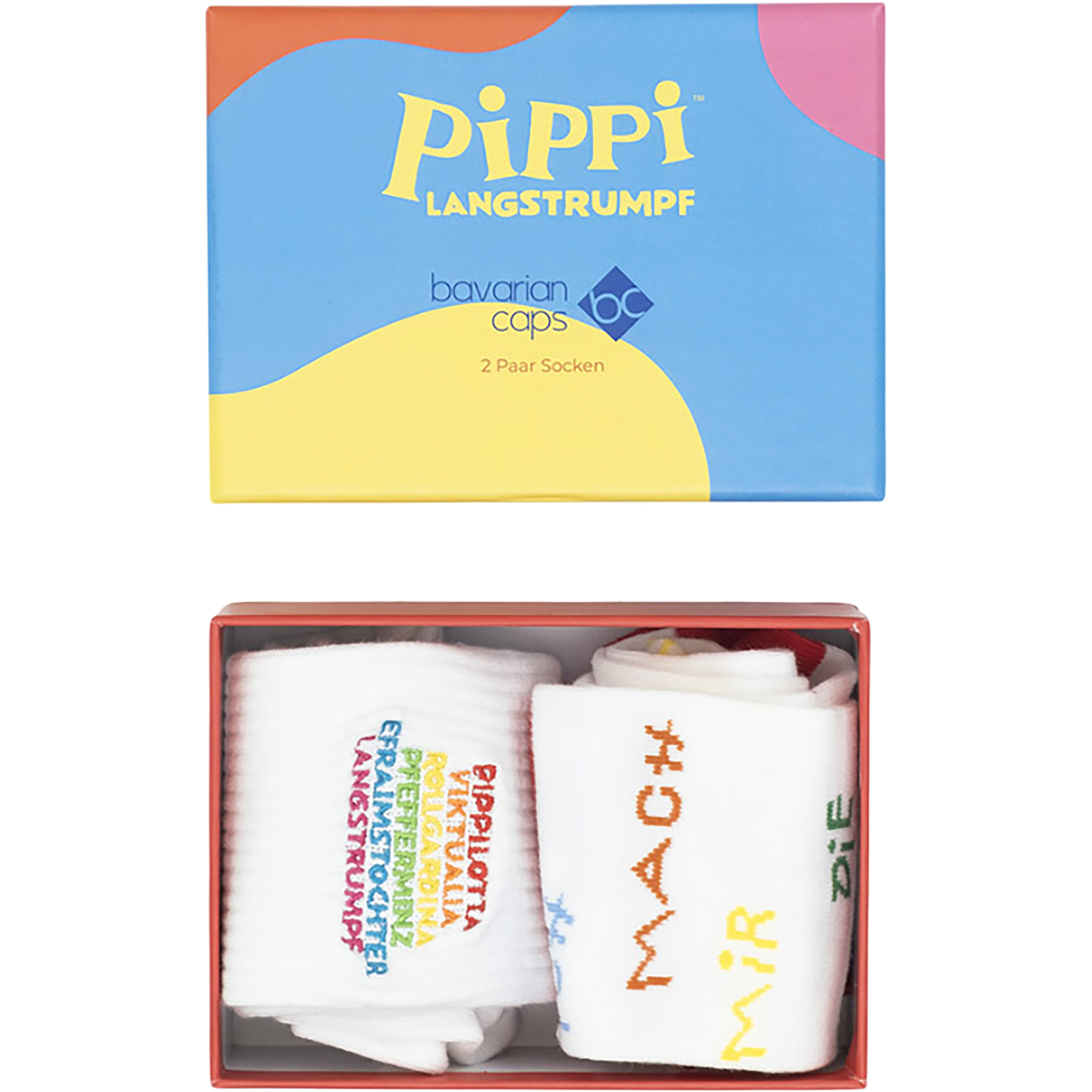 Bavarian Caps Pippi Langstrumpf V2 2er Pack Freizeitsocken mehrfarbig Größe 36 Lifestyle Hautfreundlich