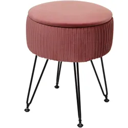 SITZHOCKER Altrosa, Schwarz