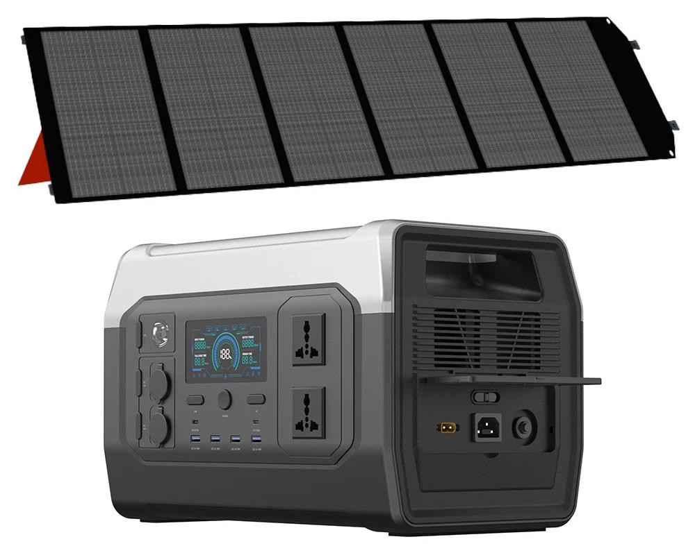 Selius Draagbare generator powerstation met zonnepaneel, 1024Wh capaciteit en LiFePO4 batterij