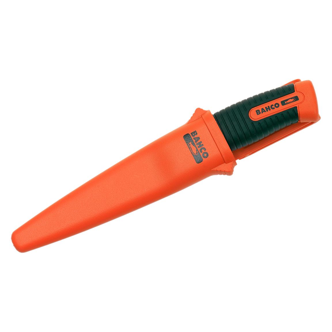 Bahco Universalmesser mit 2-Komponenten-Griff und Holster mit zwei Knöpfen (10 cm) (2446 M1053-1594)