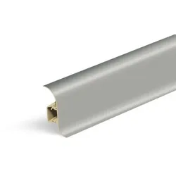 Sockelleiste „rund“ Naturel grau, PVC Länge 250 cm, Kantenhöhe 56 mm, NATNGF003
