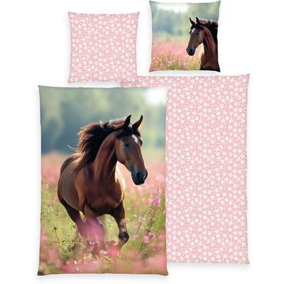 Herding 4424211050 - Young Collection Bettwäsche Horse Love, Baumwolle/Renforcé, 135x200/80x80cm