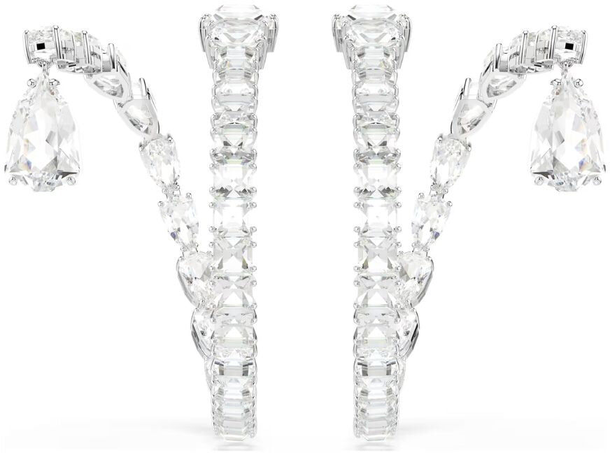 Swarovski Matrix rengaskorvakorut, vaalea metalli ja kirkkaat kristallit 5692524