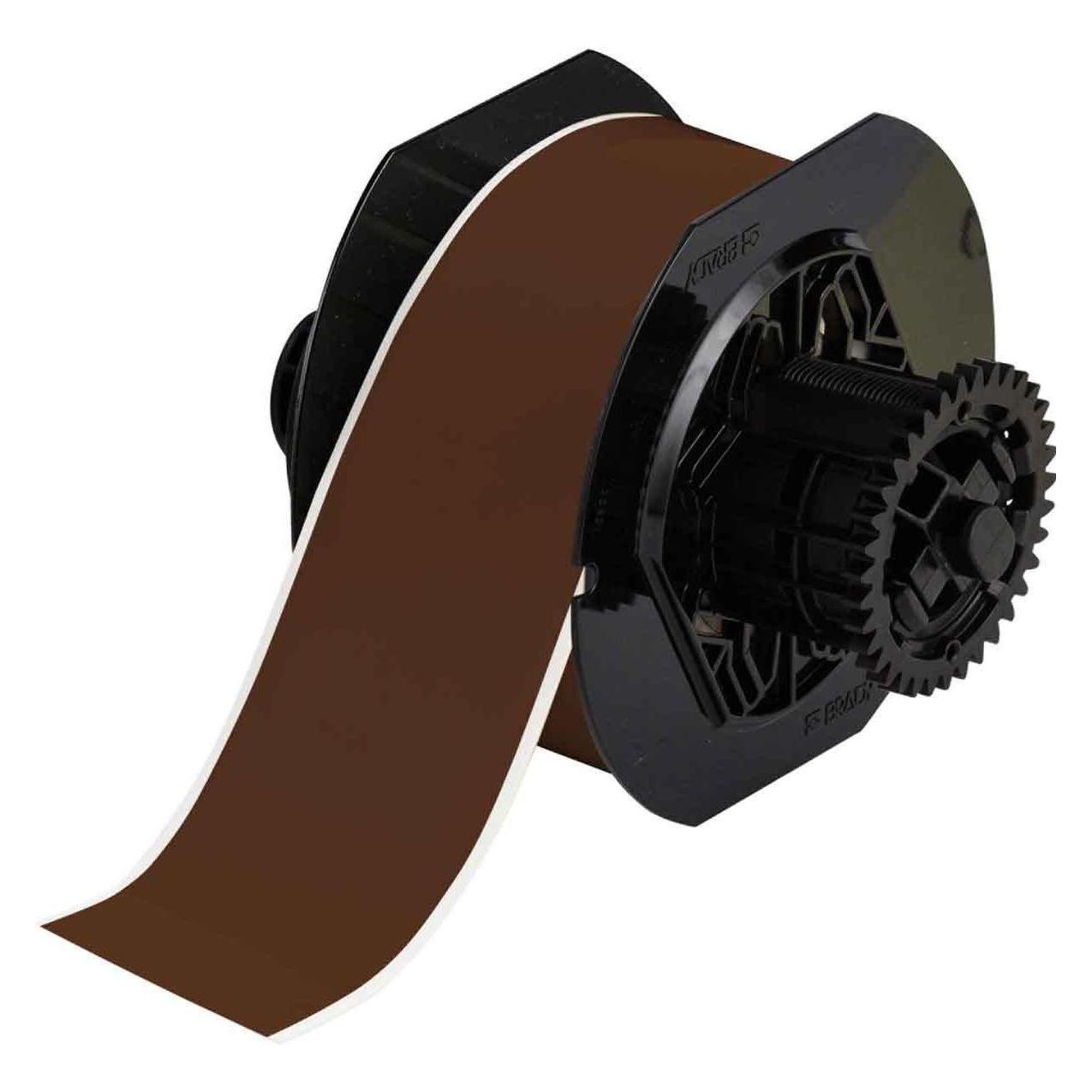 Brady B30C-2250-595-BR, Hochleistungsvinyl, Braun, glänzend, 57.15 mm x 30.48 m, permanent, Endlos (63.50 mm) (B30C-2250-595-BR)