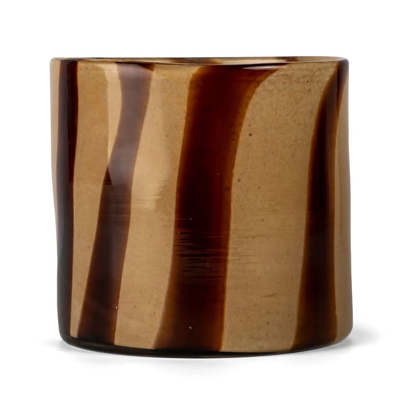 Byon Calore theelichtvaas in brown-beige, Ø 15 cm