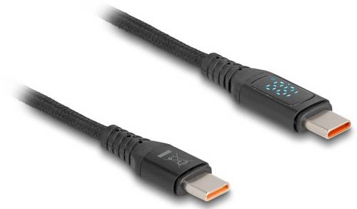 Delock USB-C Kabel USB 2.0 USB-C Stecker, USB-C Stecker 1.20m Schwarz 88136