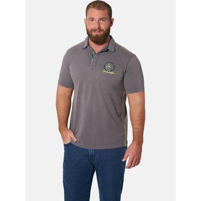 Poloshirt JAN VANDERSTORM "Poloshirt JONIN", Herren, Gr. 5XL, grau, Obermaterial: 100% Baumwolle CO., Shirts