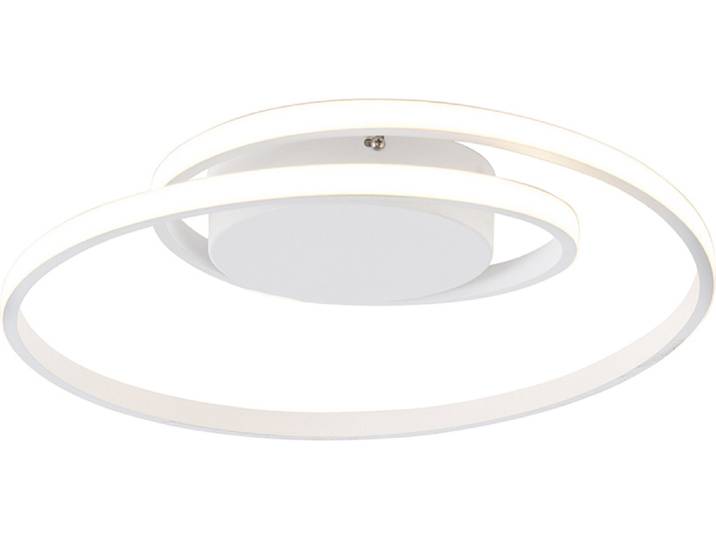 Plafonnier LED ZIBAL blanc mat avec 3 niveaux de gradation Spirale Ø 39cm