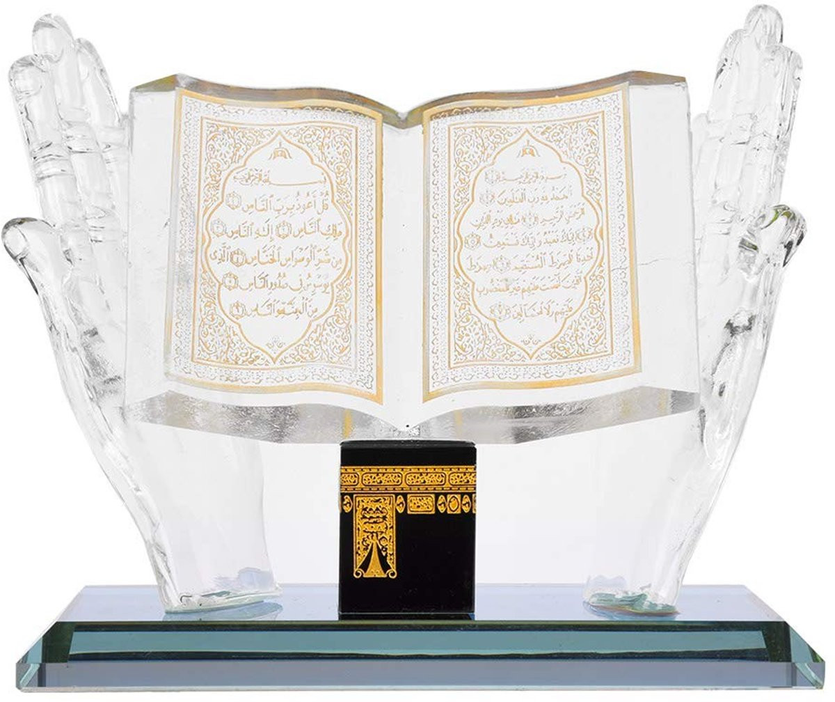 Dailygoods Decoratieve Tafellamp met Kristalglas Gravure en Islamitisch Ornament