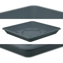 Geli Pflanzen Untersetzer-Blumentopf Kunststoff eckig anthrazit H 6 x B 40 x L 40 cm