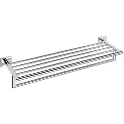 Brillantbad META Handtuchablage Messing Chrom poliert 655x100x215 mm für Bad & Küche >> zum Bohren
