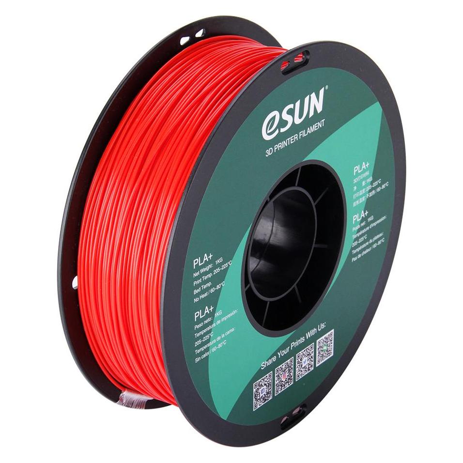 eSUN PLA+ 1,75mm Red 1kg 3D Filament (PLA+, 1000 g, 1.75 mm) (PLA+175R1)