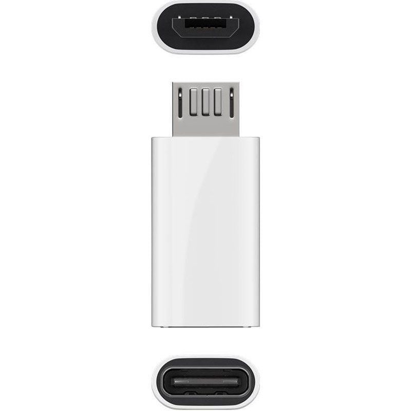 Hama USB 2.0 Micro-B naar USB-C adapter - Wit