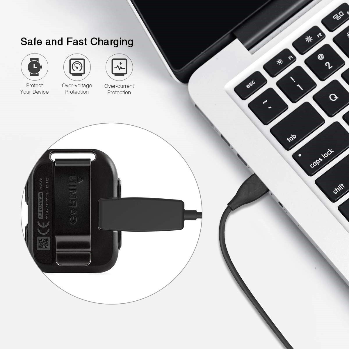 INF Chargeur compatible avec Garmin Forerunner 235/735XT/630/645/Vivomove HR