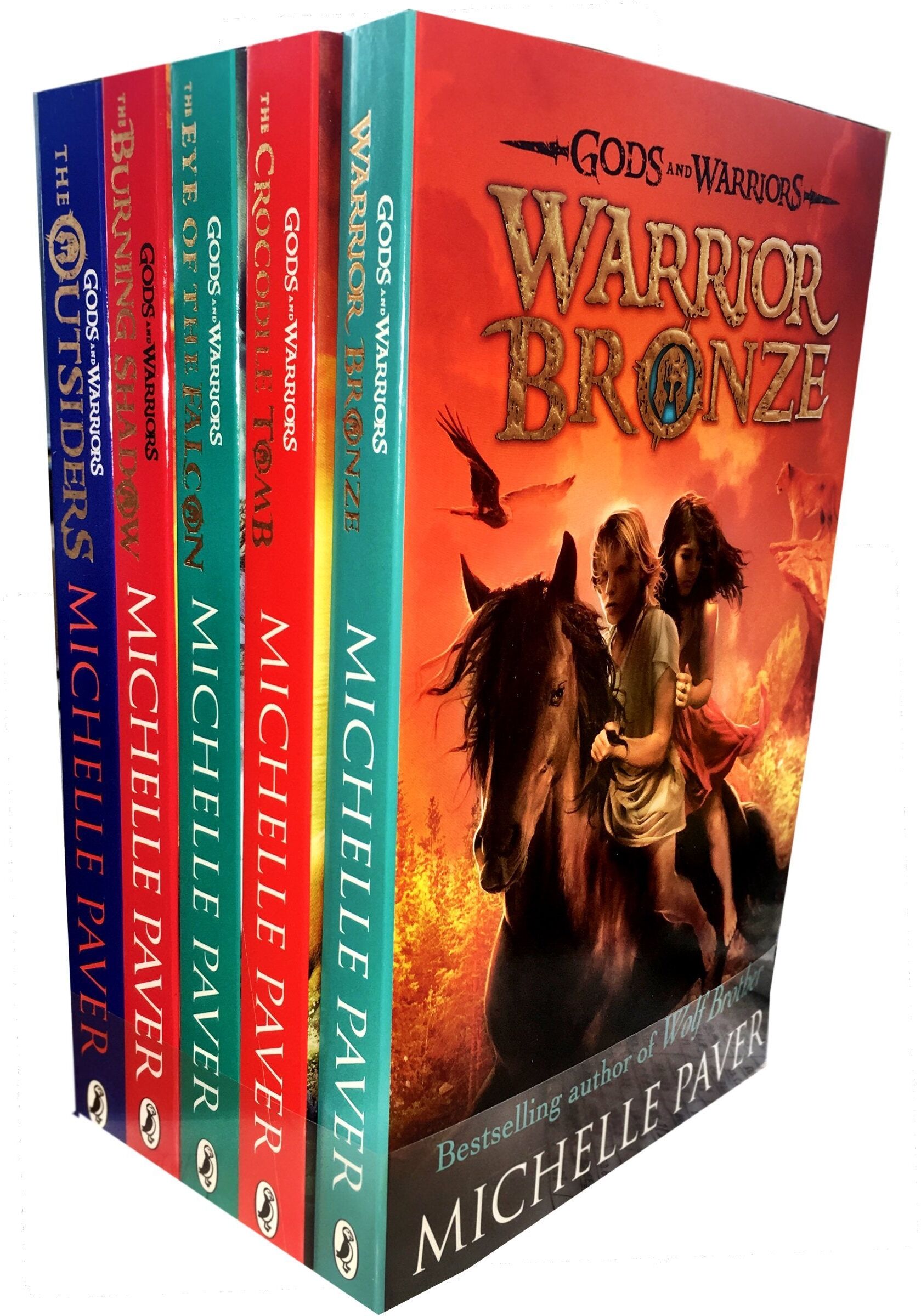 Puffin Gods and Warriors 5 Books Collection Set by Michelle Paver - Paperback - Ages 9-12 - Bronze Age Mythic Adventure Series
