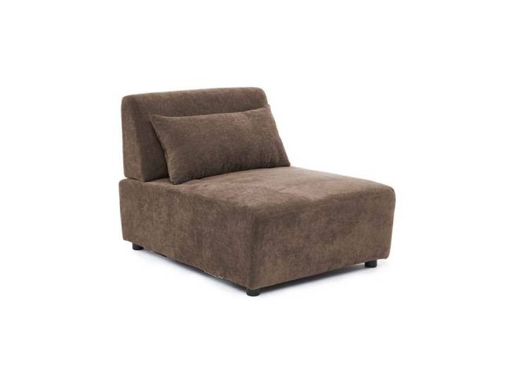 Fauteuil pour canapé modulable dossier ajustable 85 cm chocolat Callisto Oviala