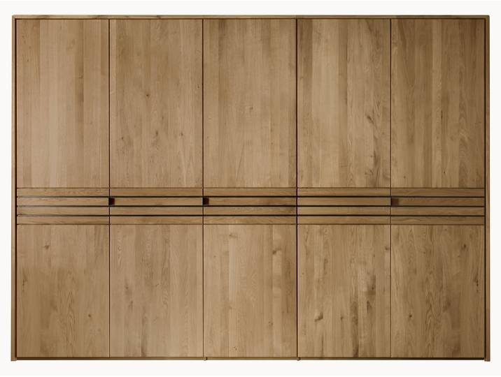 Drehtüren-Kleiderschrank Neras - 3-türig - 50er-Raster