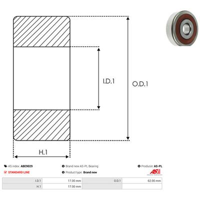 AS-PL Lager abe9029 für Volvo Mercedes