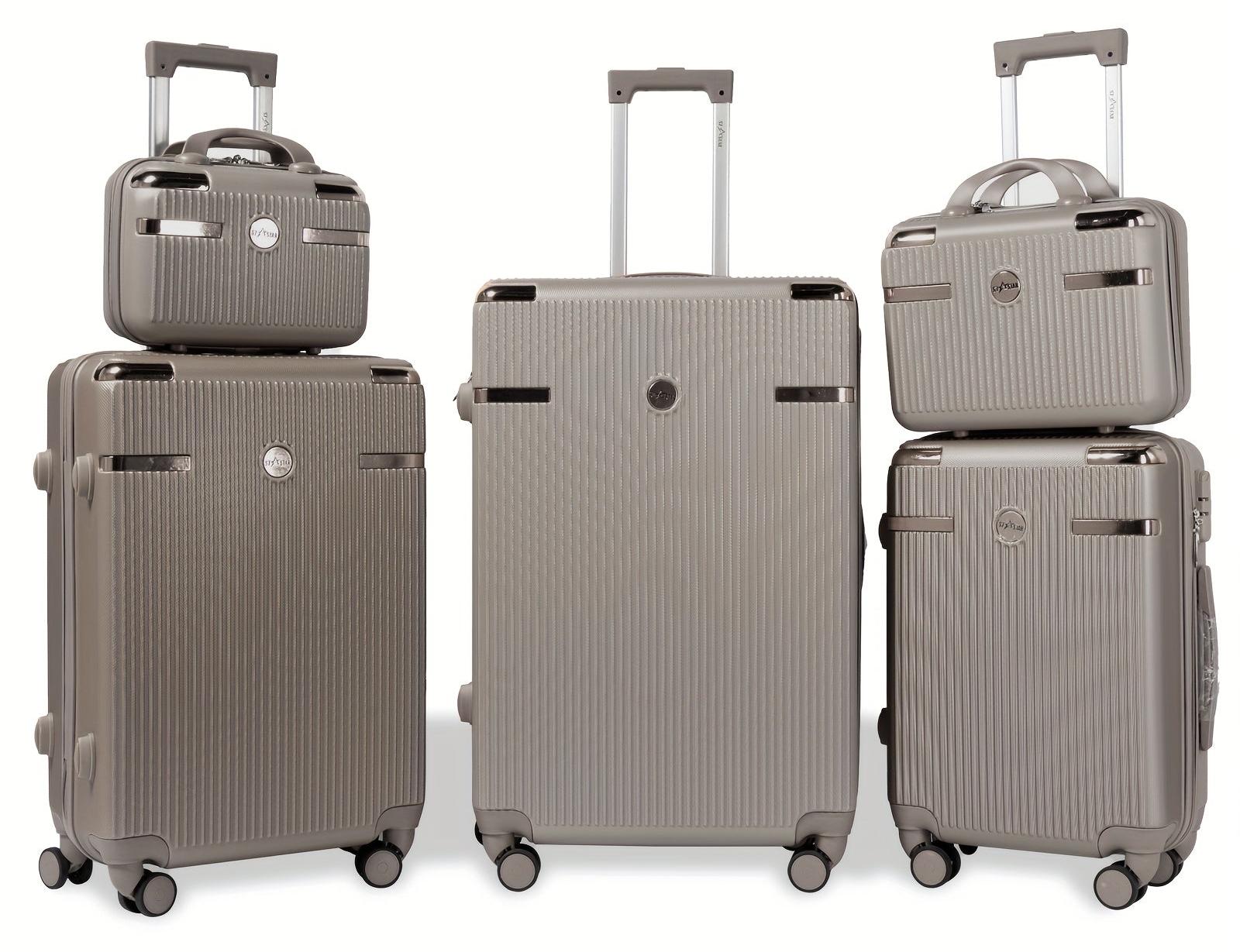 Koffer-Set - Reisekoffer - Handgepäck - Trolley - aufgegebenes Gepäck - 5-teilig - Hartschalenkoffer aus ABS - Zahlenschloss