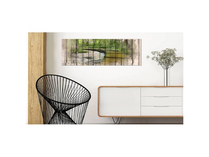 Tableau déco The River of Memories Lin Marron 135 x 45cm
