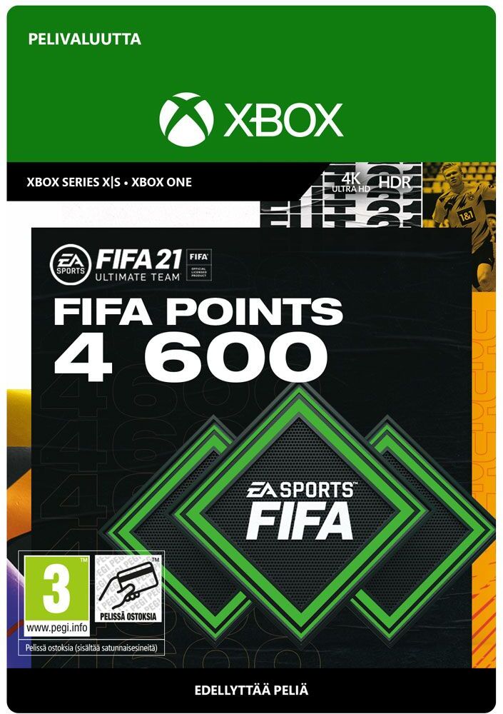 FIFA 21 ULTIMATE TEAM 4600 POINTS Xbox One ja Xbox Series X ja S -Latauskoodi