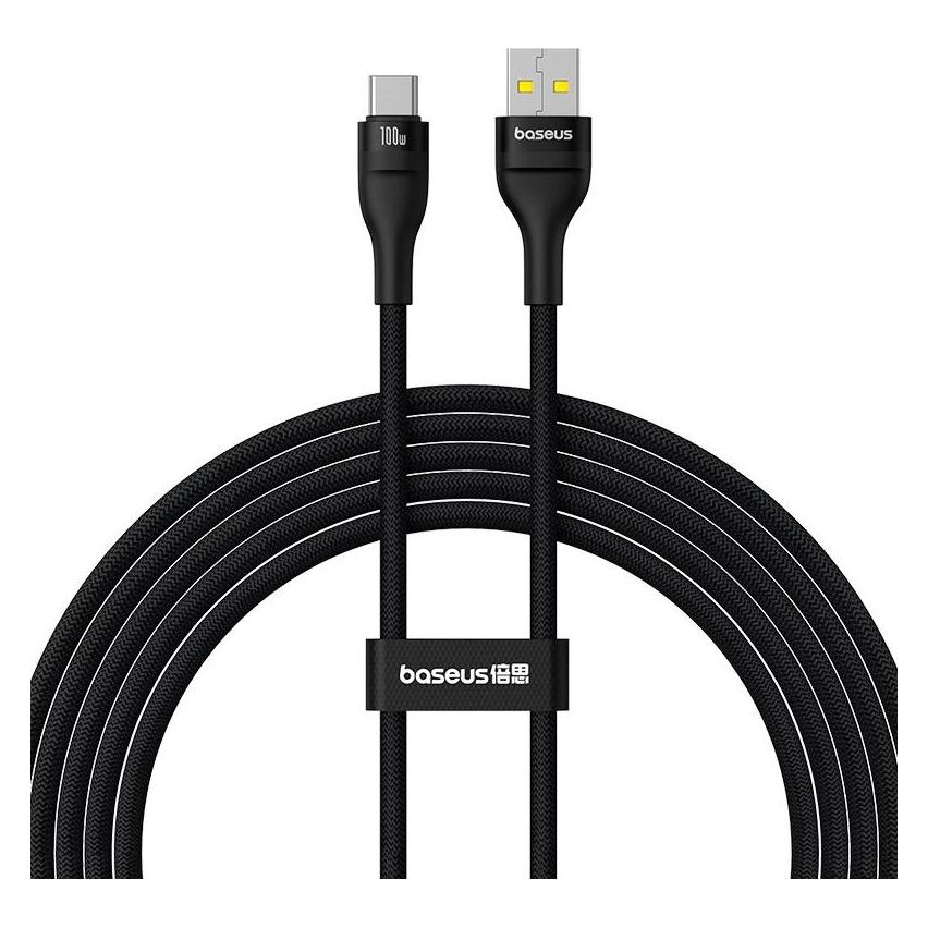 Baseus Flash 2 USB-A / USB-C-Kabel 100W 2 m - Schwarz (2 m, USB 2.0, 100 W) (1489651985)