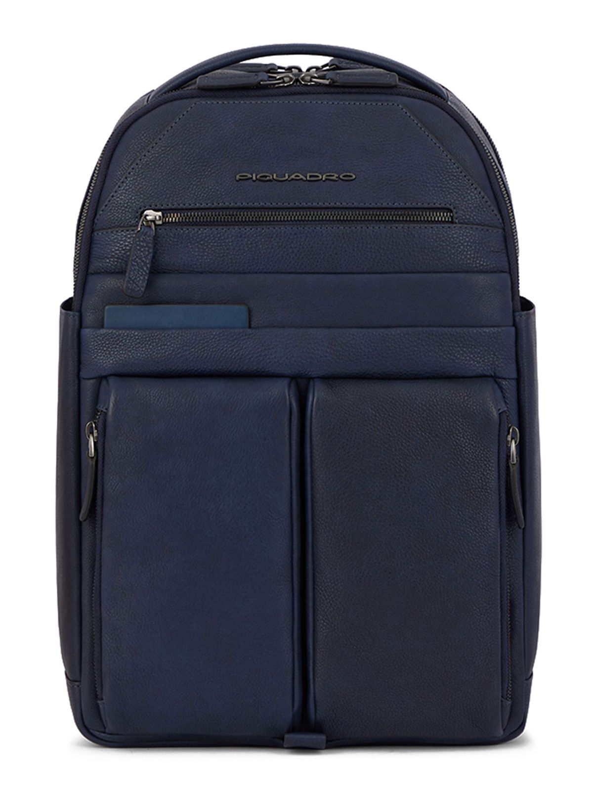 Piquadro Rucksack aus Leder in Blau