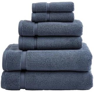 Splendid Super Soft 100% Cotton Oversized 6-Piece Bath Towel Set - Wash Towels (2), Hand Towels (2), Bath Towels (2)