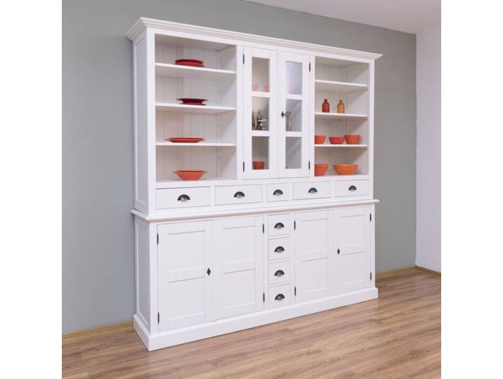 Buffetschrank Landhausstil altweiß, Massivholz mit MDF