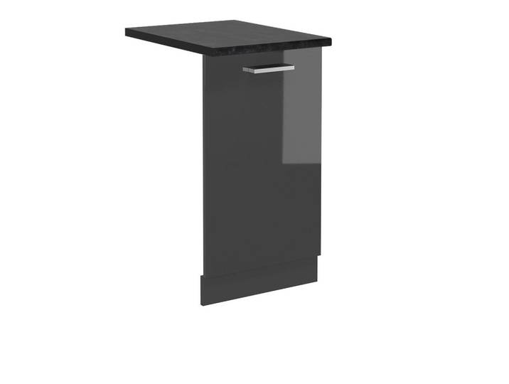 Vicco Geschirrspülblende R-Line Anthrazit Hochglanz 45 cm, AP Anthrazit, Anthrazit, Anthrazit, Holzwerkstoff, Rechteckig, 45x81.8x60 cm, Küchen, Küchenmöbel, Küchenschränke, Küchenunterschrank