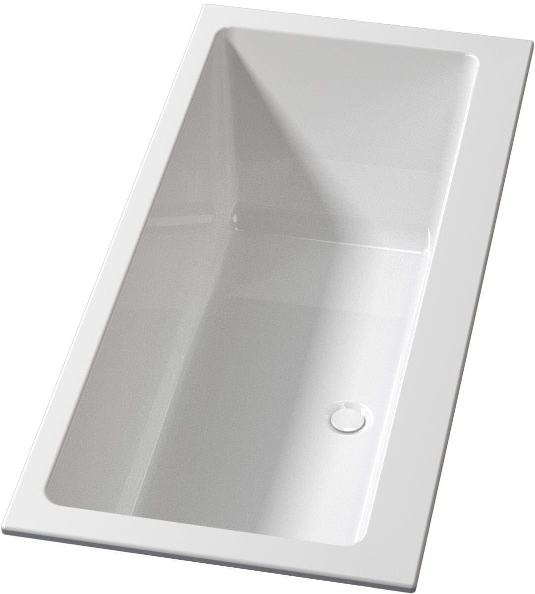 Riho Rethink Cubic Wall Badewanne, Back-2-Wall, Riho Fall, links 180 x 80 cm, Badewannen, B160024005, hochglanz weiß