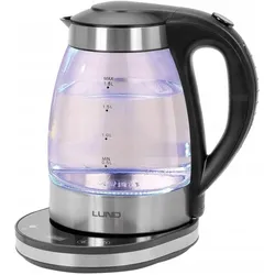 Toya Lund Electric LED Glass Kit 1.8l Temperature Adjustment, Wasserkocher, Transparent
