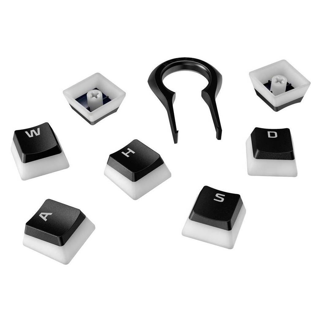 HP HyperX Pudding Keycaps - Full Key Set - ABS - Black (DE Layout) (4P5P4AD)